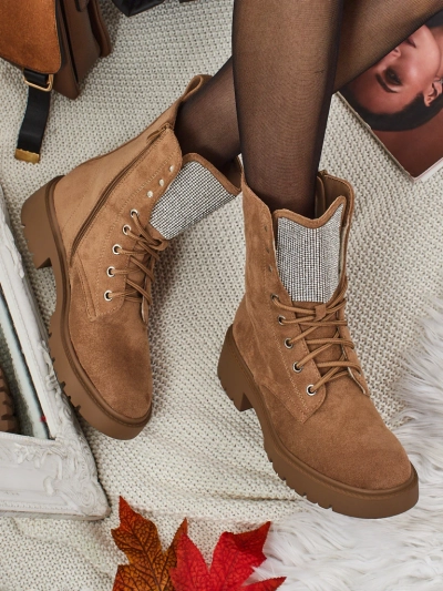 Женские ботинки Ferlyne из эко-замши на шнуровке
