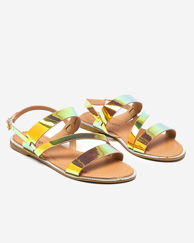 Auksinės moteriškos holografinės basutės Ajazz- Footwear