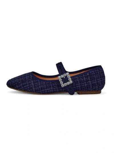 Royalfashion moteriški raštuoti ballet flat'ai su sagtimi ir dirželiu Riffos