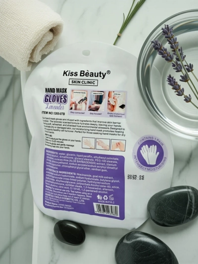 Aurelia Hand Mask Gloves Lavender - Drėkinamosios pirštinės rankoms, 30 g