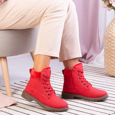 Czerwone ocieplane trapery Colorado - Obuwie