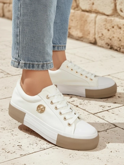 Moteriški balti „Aurelio Canvas“ sportbačiai