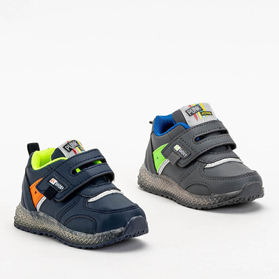 Tamsiai mėlynos ir oranžinės spalvos sportiniai bateliai berniukams Puniso - Avalynė