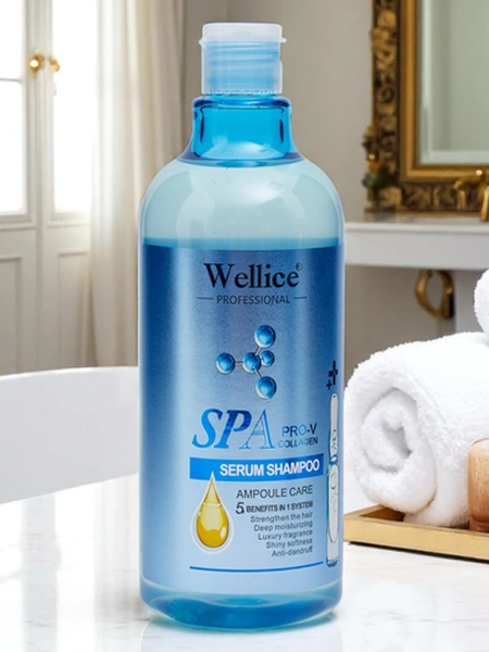 Profesionali plaukų šampūnas su kolagenu – intensyvus drėkinimas ir plaukų glotninimas 5 viename