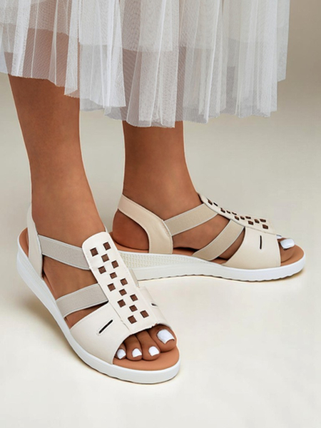 Royalfashion moteriškos basutės ant žemos platformos kulno Sora