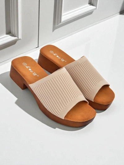 Royalfashion Женские шлепанцы на низком каблуке Ribbed Grace