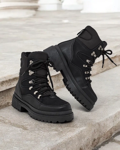 Женские зимние сапоги Royalfashion на шнуровке Sololi