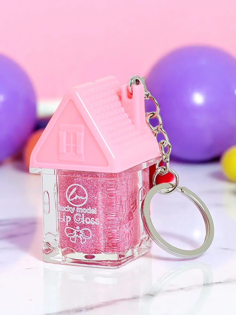 Blizgantis lūpų blizgis rožinės rožės spalvos