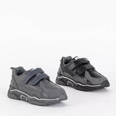 OUTLET Черно-серая спортивная обувь для детей Skatio - Обувь