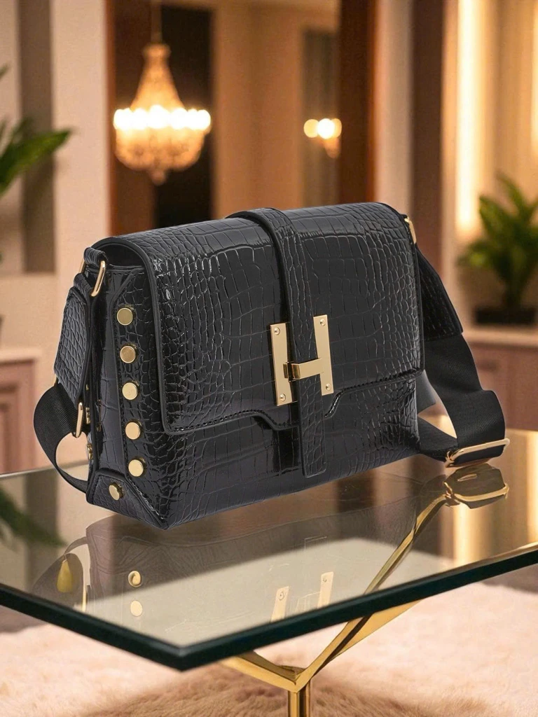 Royalfashion Błyszcząca mała torebeczka Nexa Vale z eko sk
rki