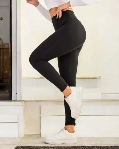 Royalfashion Женские хлопковые ребристые леггинсы