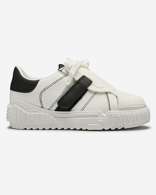 OUTLET Черно-белые женские спортивные туфли с резиновыми вставками Inika - Обувь