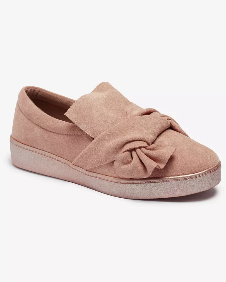 Rausvi moteriški ekovamzos sportbačiai Bliwix - Avalynė