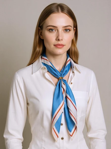 Apollonia - Голубой женский платок из полиэстера 69x66 см