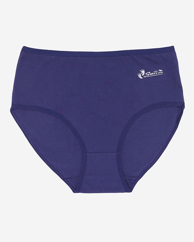 Tamsiai mėlynos moteriškos kelnaitės, kelnaitės PLIUS DYDIS- Apatiniai