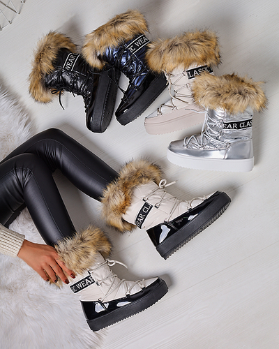 Бежевые женские сапоги-слипы с мехом Lilitsa- Footwear