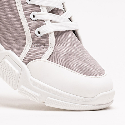 Pilki moteriški aukšti sportiniai bateliai a'la sportbačiai Tenerika - Avalynė