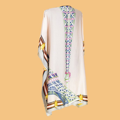 Moteriškas rožinis pareo su raštu - Drabužiai