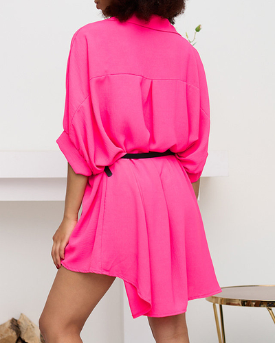 Fuksijos spalvos moteriška tunika su diržu - Drabužiai