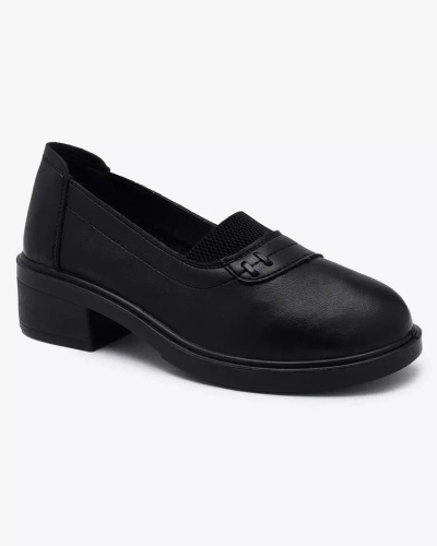Royalfashion Черные женские мокасины Nasannae