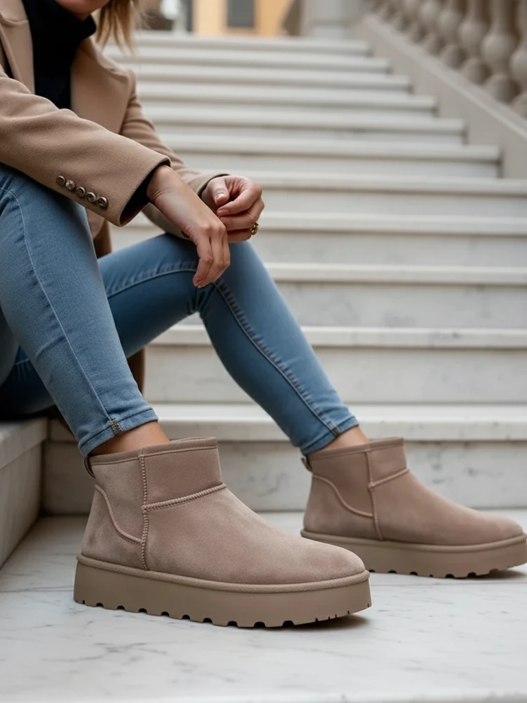 Royalfashion Женские сапоги на платформе a'la snow boots Dagodo