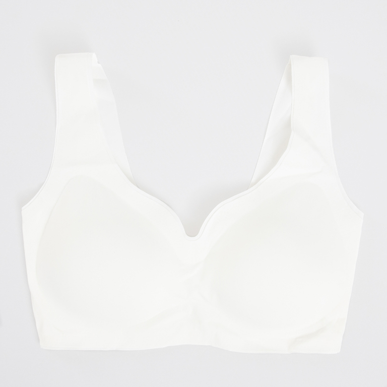 Белый бесшовный женский бюстгальтер