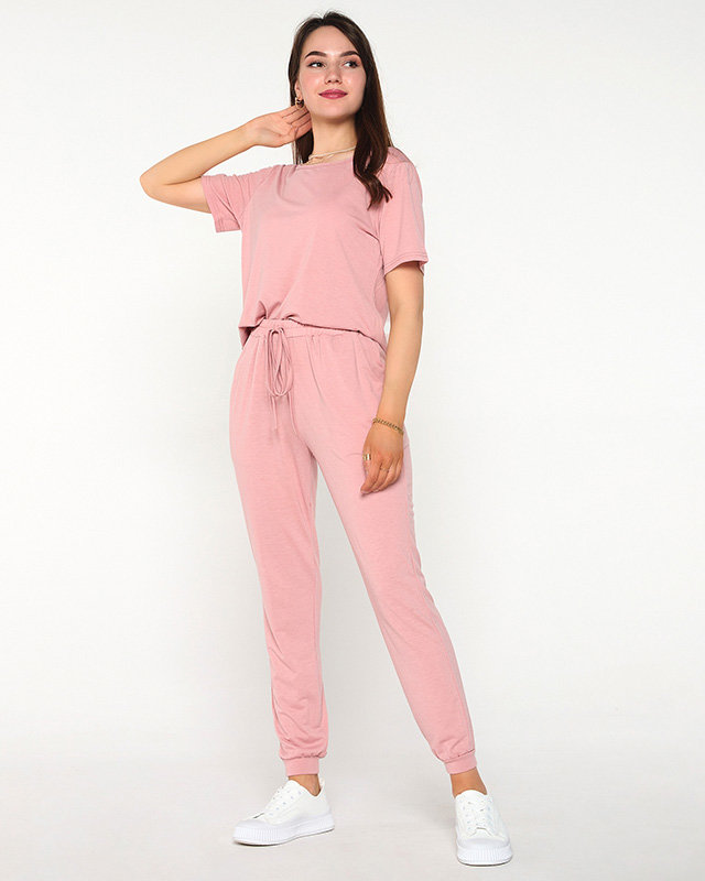 Moteriškas rožinis sportinio sportinio kostiumo komplektas - Drabužiai