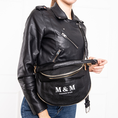 Juodas inkstinis maišelis su užrašais ir auksiniais intarpais - Priedai