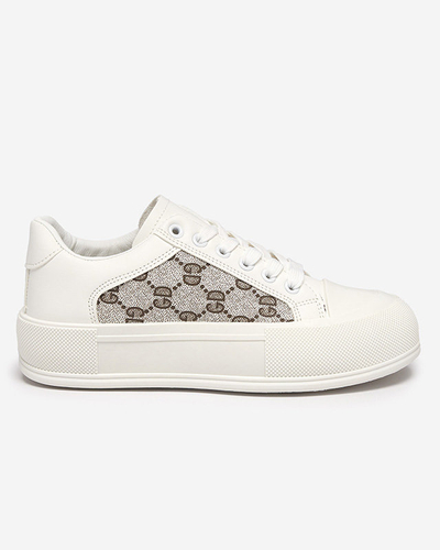 Белые женские кроссовки со вставками Jeride