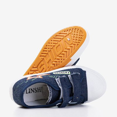 Кроссовки для мальчиков темно-синего цвета с украшениями Fielemi - Обувь