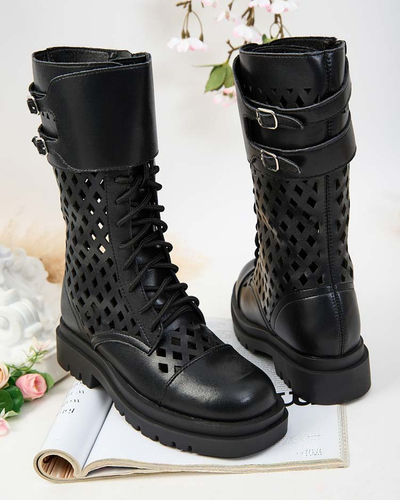 Royalfashion Женские ажурные ботинки на шнуровке Melba