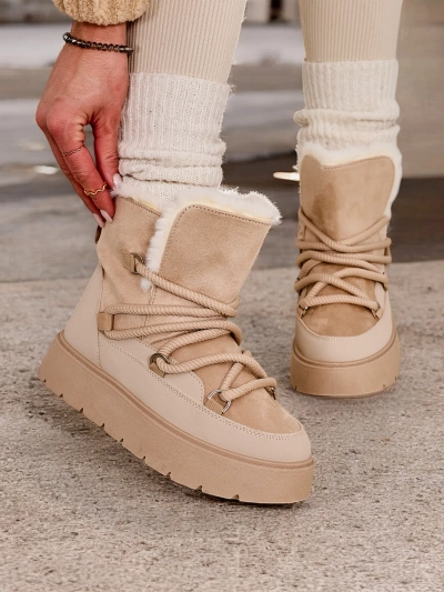 Karališkos mados moteriški nėriniai sniego batai Liloz