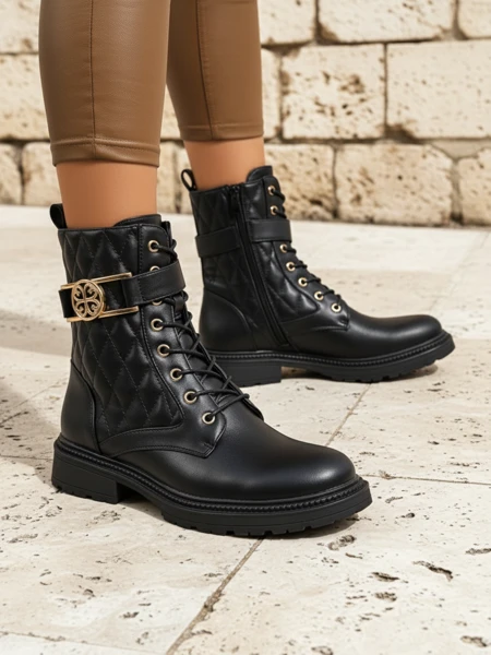 Dygsniuoti moteriški aulinukai iš ekologiškos odos Sable Rose