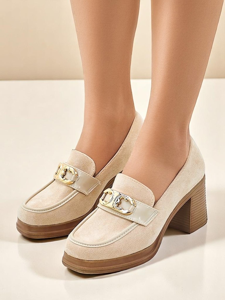 Royalfashion Женские мокасины на высоком каблуке Qeroy