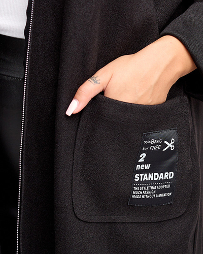 Juodas moteriškas švarkas su užrašais - Drabužiai