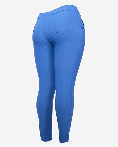 Синие женские брюки-леггинсы PLUS SIZE- Одежда