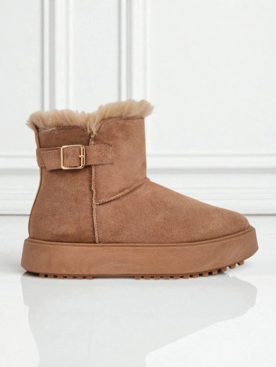 Royalfashion Krótkie buty a'la śniegowce damskie Winter Crest