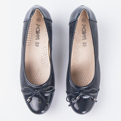 женские туфли-лодочки темно-синего цвета на низкой стойке Ruella - Обувь