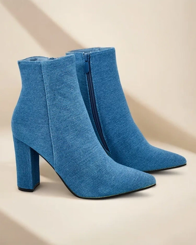 Женские ботильоны Royalfashion на каблуке Fozi