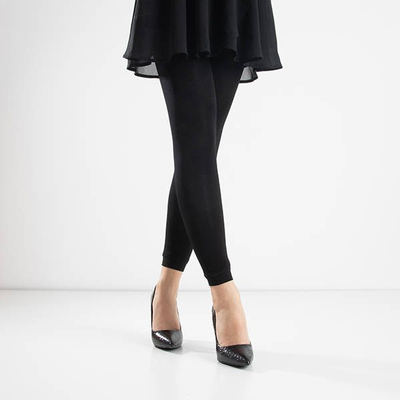 Juodos spalvos moteriškos apšiltintos tamprės 380 DEN - Apranga