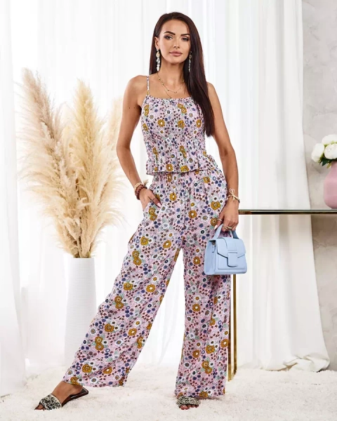 "Royalfashion" Raštuotas rožinis moteriškas rinkinys