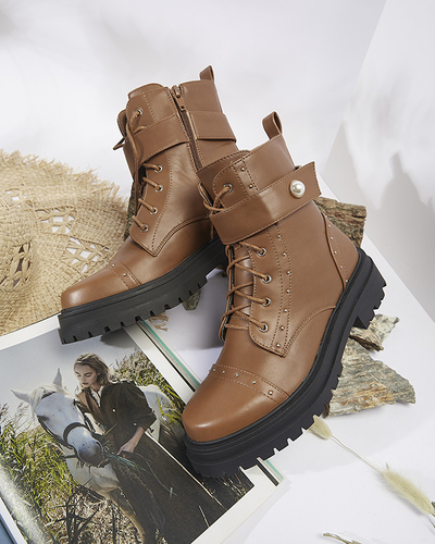 Женские ботинки-багги верблюжьего цвета Ecillo- Footwear