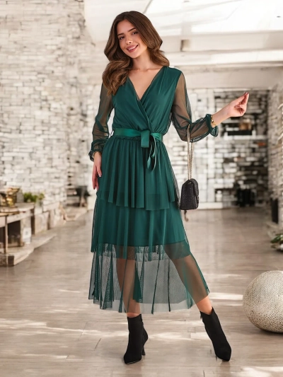 Женское длинное платье от Royalfashion с оборками