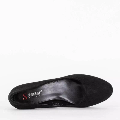 Juodos moteriškos pompos ant Tirikos stulpelio - Avalynė