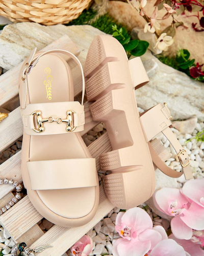 Royalfashion Moteriški eko odos platforminiai sandalai Avemil