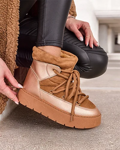 Royalfashion Moteriški ilgaauliai snieguotomis kojinėmis Iniuc