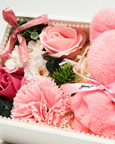 Royalfashion Flowerbox Цветы в коробке с мишкой