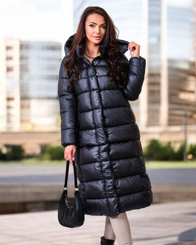 Royalfashion Черная женская зимняя куртка