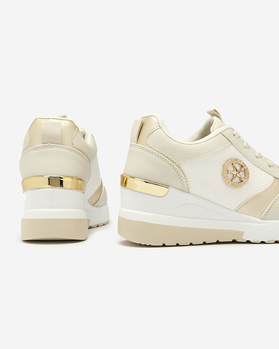 Smėlio spalvos moteriški sportiniai bateliai su paslėptu inkaru Amiley- Footwear