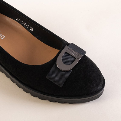 Черные женские балетки Larona